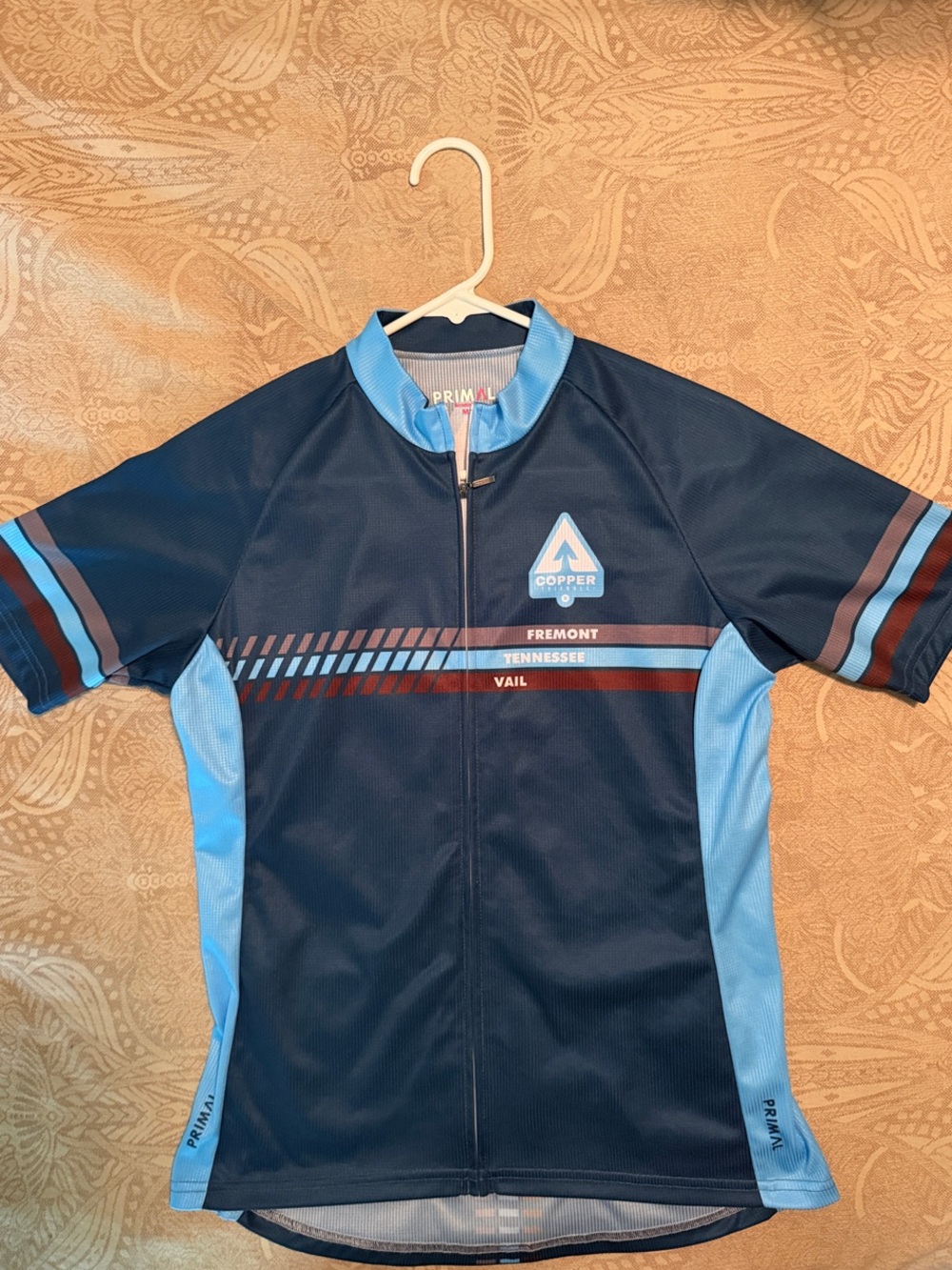Primal Women’s Blue Cycling Jersey — Light & Dark Blue